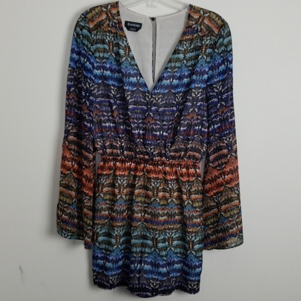 Bebe multicolor romper Size XS Boho Beachy